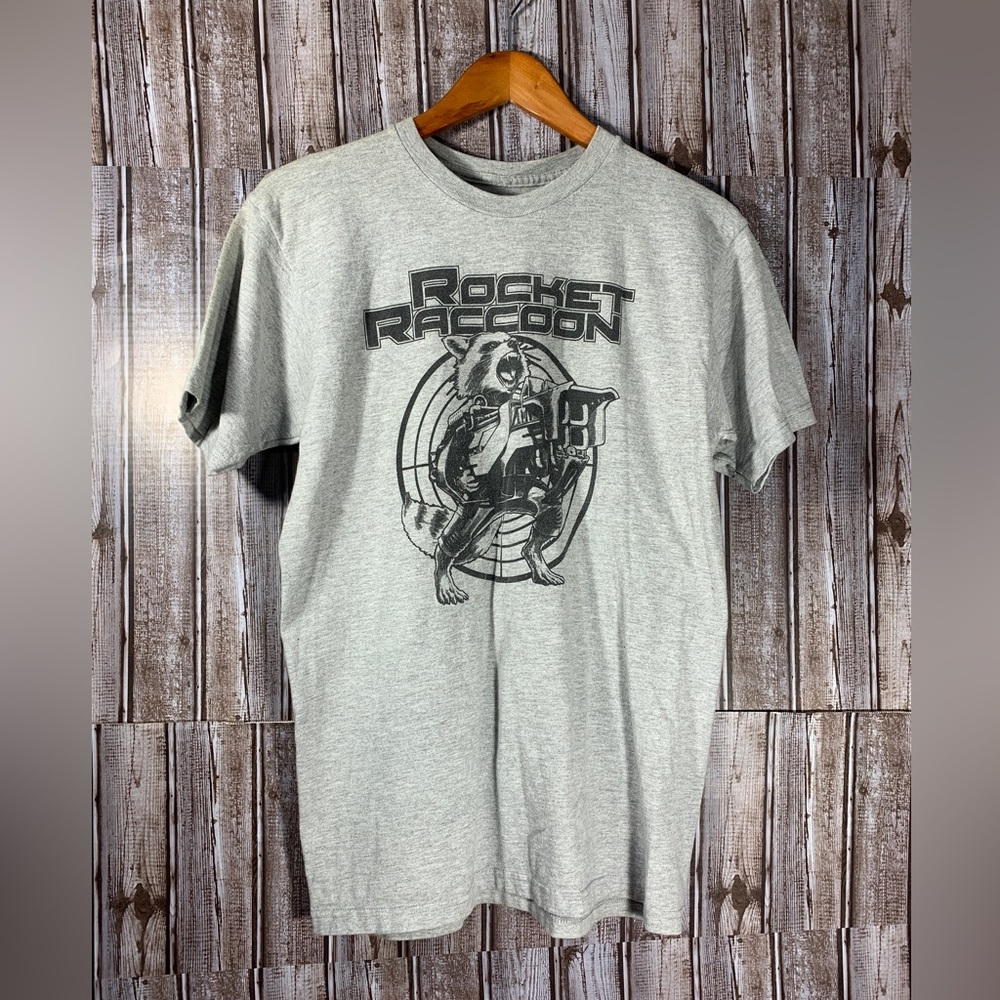 Marvel We Love Fine Rocket Raccoon Guardians of the Galaxy Shirt Size Medium